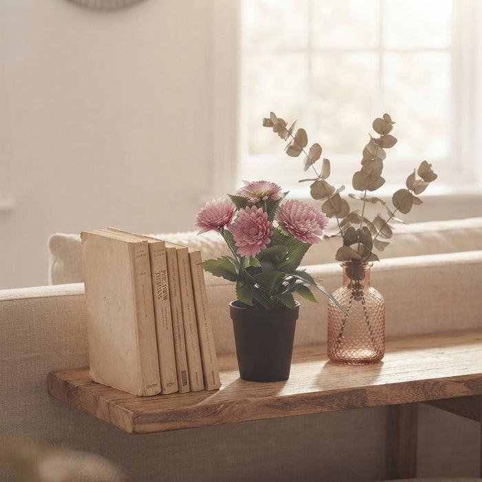 IKEA FEJKA Artificial Potted Plant — 9 cm (3 ½ ") | Pink Chrysanthemum Look
