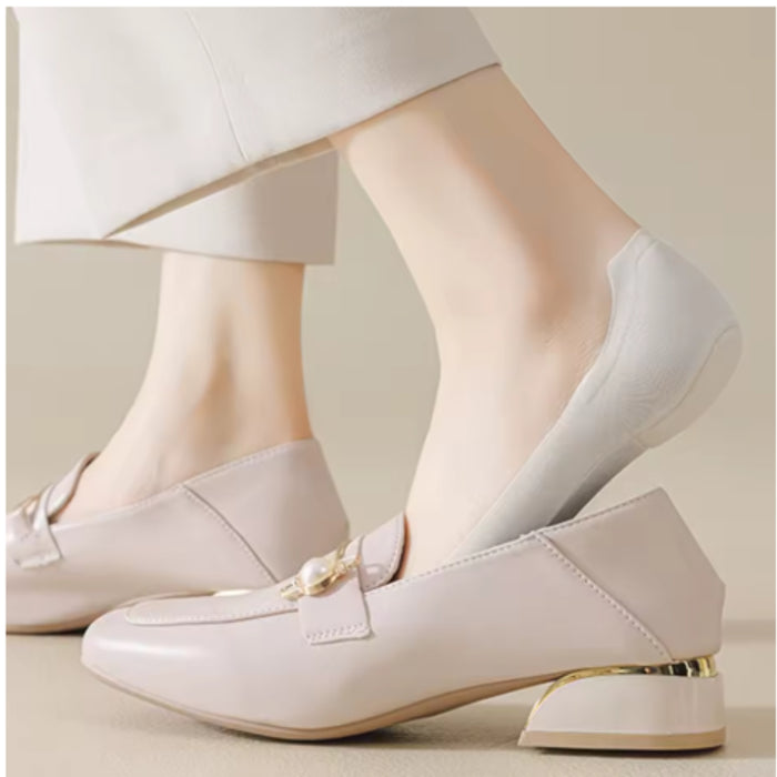 Digital Shoppy Ultra Low Cut Liner Socks — White | Invisible Non‑Slip Comfort for Flats & Summer