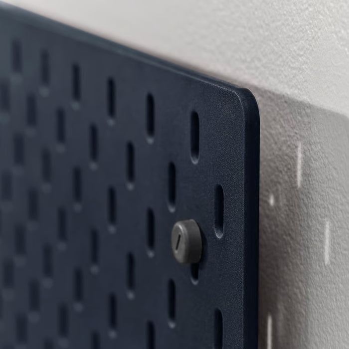 Ikea SKÅDIS Pegboard, Double Sided/Dark Grey-Blue Dark Lilac-red, 36x56 cm with SKÅDIS Clip, Beige-Green,