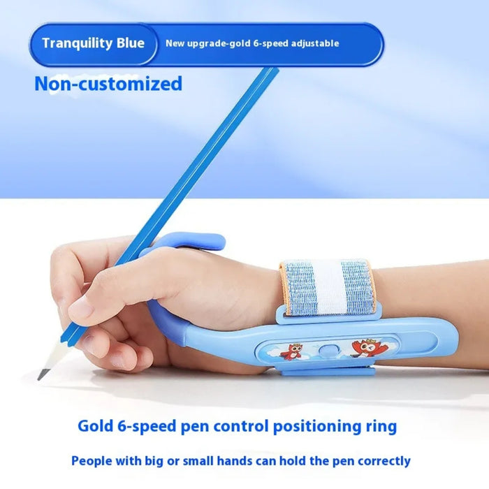 Digital Shoppy Anti-Hook Pen Grip Trainer – Silicone Handwriting Positioning Aid for Kids & Beginners - Blue
