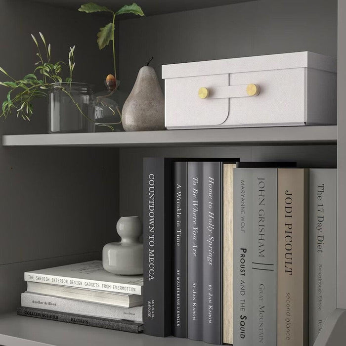 IKEA BARNDRÖM Box with Lid 33x39x34 cm with SPINNROCK Box with Compartments White 32x25x10 cm