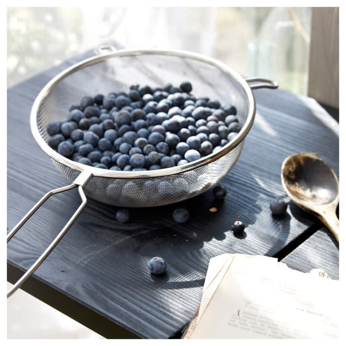 IKEA IDEALISK Draining Duo: 25cm Stainless Steel Colander + 20cm Fine Mesh Strainer