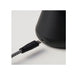 Close-up of IKEA BJÖRKSPIREA black LED light base showing USB-C charging port
