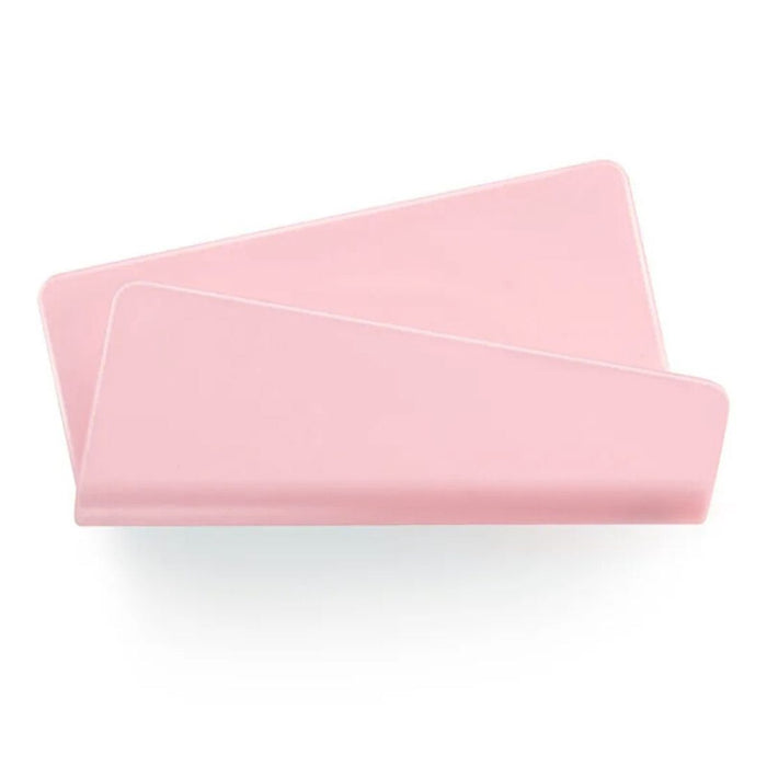  pink rectangular objects on a white background