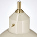 Detailed view of the brass-colored toggle switch and hardware on the neck of the RÖDFLIK pendant lamp.