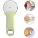 Green pizza cutter with bottle opener surrounded by insets showing usage, variants, and sliced pizza – multifunctional kitchen tool – 1600000037418 14006653