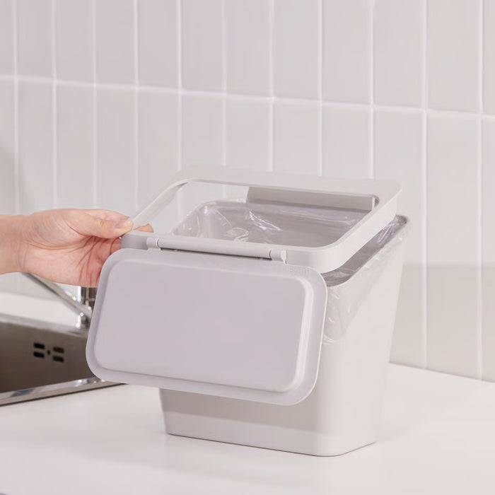 IKEA SKOLÄST Waste bin for cabinet with door, light grey