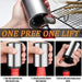 Metal bottle opener being used on a bottle cap with text 'ONE FREE ONE LIFT' and step-by-step instructions.