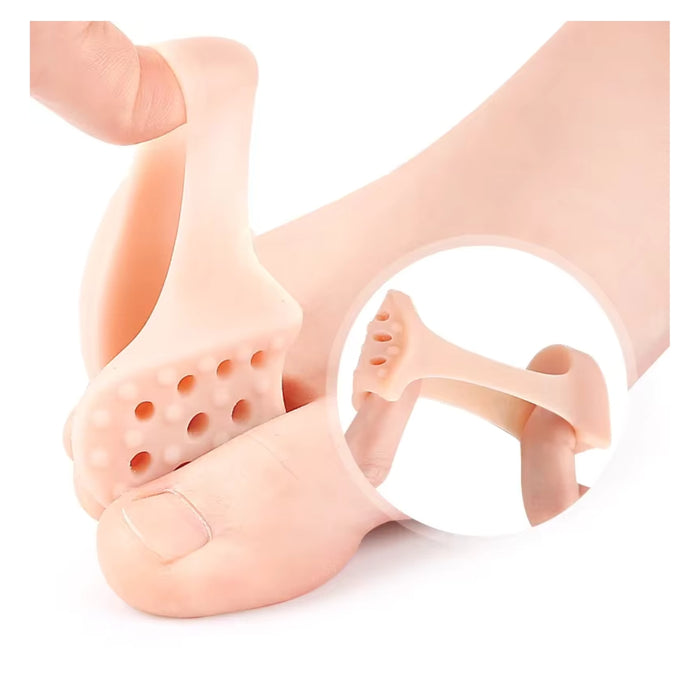Silicone foot separators on a white background