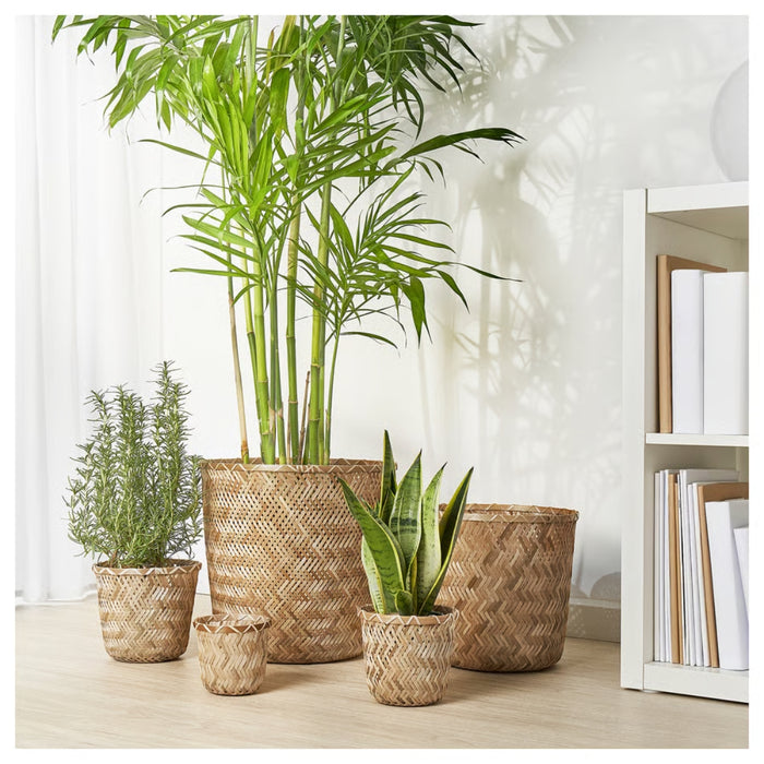 IKEA KLYNNON Plant pot, handmade bamboo, 12 cm (4 ¾ ")
