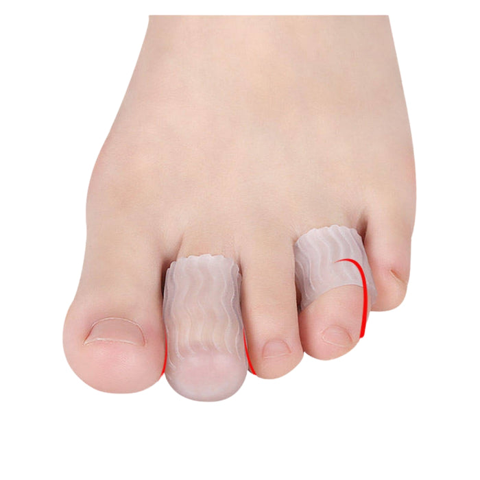 Digital Shoppy High Elastic Silicone Gel Toe Cover Protector Sleeve Bandage for Prevent Blister and Hammer Toe (transparent)