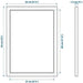 Dimension diagram of IKEA FISKBO frame in dark grey-blue, 21x30 cm (8 ¼x11 ¾"); outer size 24x33 cm (9 ½x13") with 1.2 cm (½") thickness – shows inner and outer measurements for accurate fitting and wall placement - 20584930
