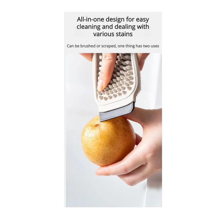Digital Shoppy Multifunctional Hanging Silicone Kitchen Sink Cleaning Brush | Fruit & Vegetable Scrubber | Gap Cleaning Brush for Cutting Boards, Dishes & Kitchen Surfaces