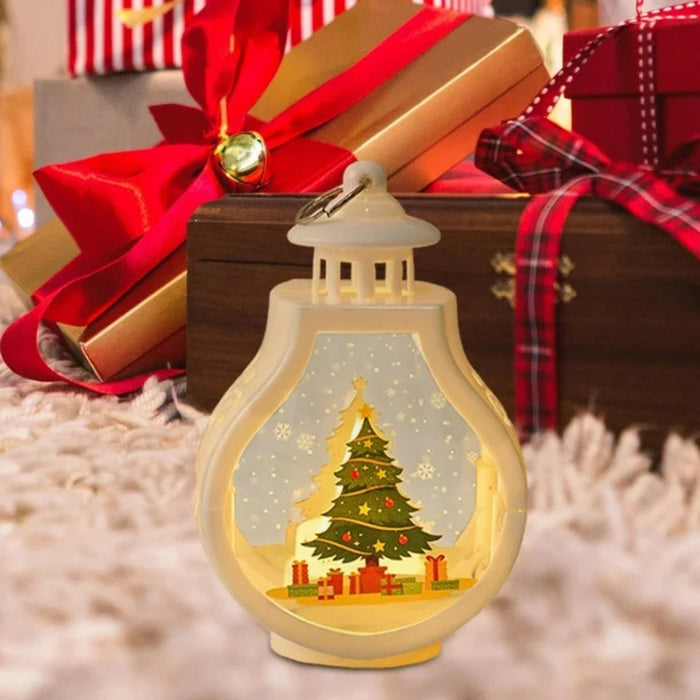 Digital Shoppy LED Christmas Candle Lamp, White Shell Tree Ornament - Decorative Light