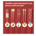 Red chopsticks with gold tips on a red background, featuring illustrations of people and food.