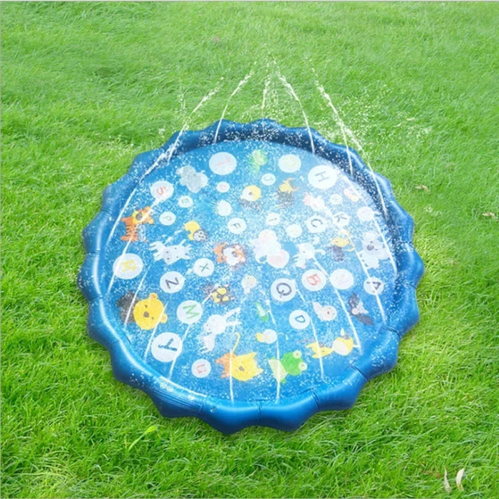 Digital Shoppy Kids Marine-Themed Splash Play Mat, blue – 100x170 cm Outdoor Water Sprinkler Pad