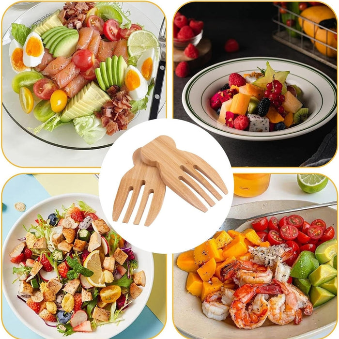 Digital Shoppy Bamboo Salad Blender Tools –Tossing & Mixing Utensils (Set of 2)