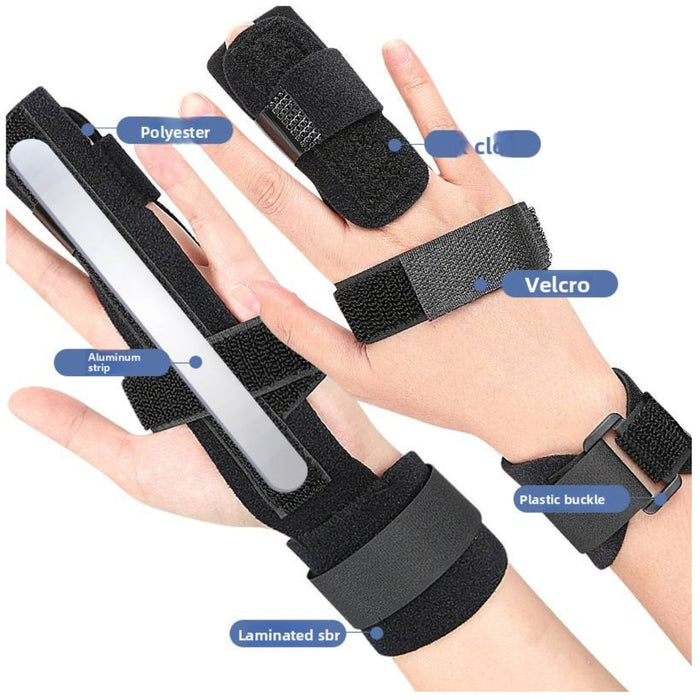 Digital Shoppy  Full Trigger Finger Splint Hand and Wrist Brace Support Adjustable Locking Straightener Straightening Immobilizer Treatment
