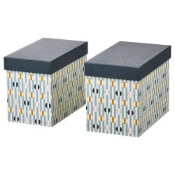 IKEA DAKSJUS Box with lid, set of 2
