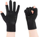 Digital Shoppy driving gloves – full black gloves with textured palm grip, shown open and clenched