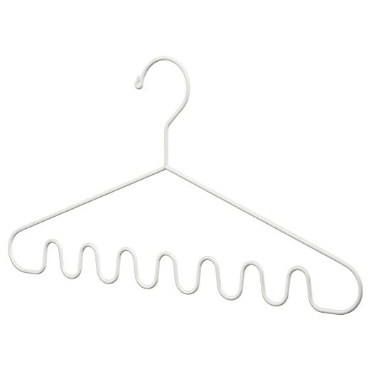 IKEA KOMPLEMENT Valet Hanger, 17x5 cm (6 1/2x2 ") (Grey) with STAJLIG Multifunction hanger, white in/outdoor. pack of 2