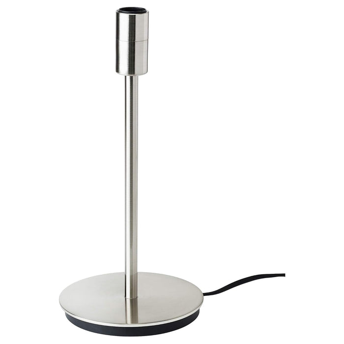 IKEA RINGSTA Lamp shade, white, 33 cm (13 ") with Lamp Shade with Table lamp Base Nickel-Plated, 30 cm (12 ")