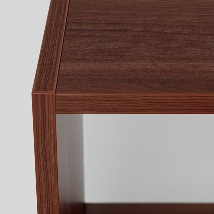 IKEA Bedside Set – Table lamp, white/black, 29 cm ,Bedside table, medium brown, 37x39 cm & Alarm clock, white, 5x11 cm (2x4 ¼