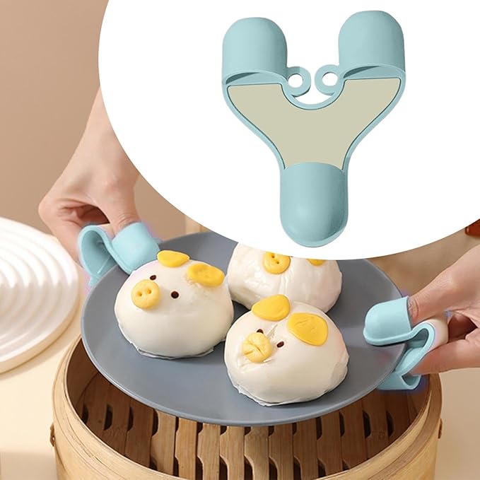 Digital Shoppy Creative Household Silicone Anti-scalding Clip Plate Holder