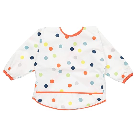 IKEA Bib, multicolour with 4-piece eating set, bright green