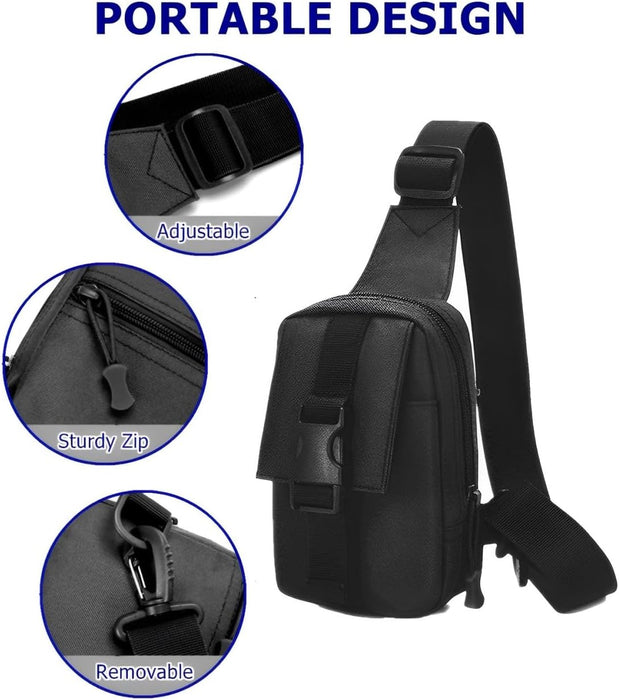 Versatile black belt bag perfect for gym, travel, or streetwear - adjustable unisex shoulder strap