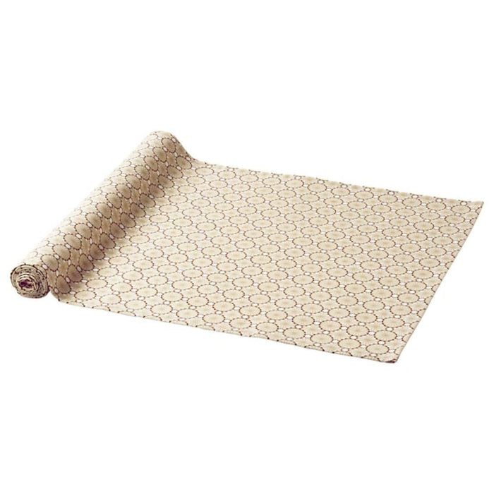 IKEA LJUVARE Table-Runner ( 1 unit ), Beige, 40x140 cm (16x55) with SNOBBIG Place Mat, 45x33 cm Pack of 6