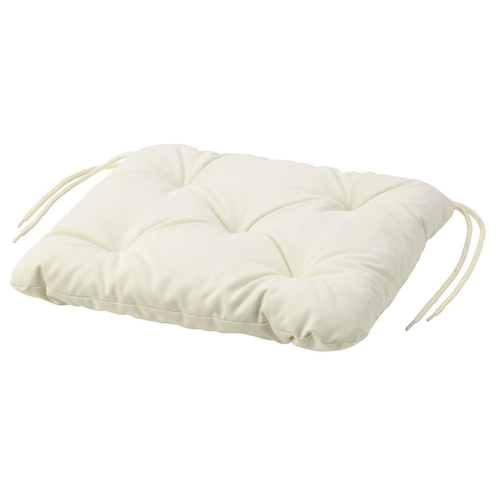 White cushion with drawstrings on a white background