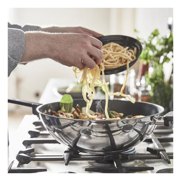 IKEA MIDDAGSMAT Wok 32cm with NYCKELN Hand Towel 40x70cm