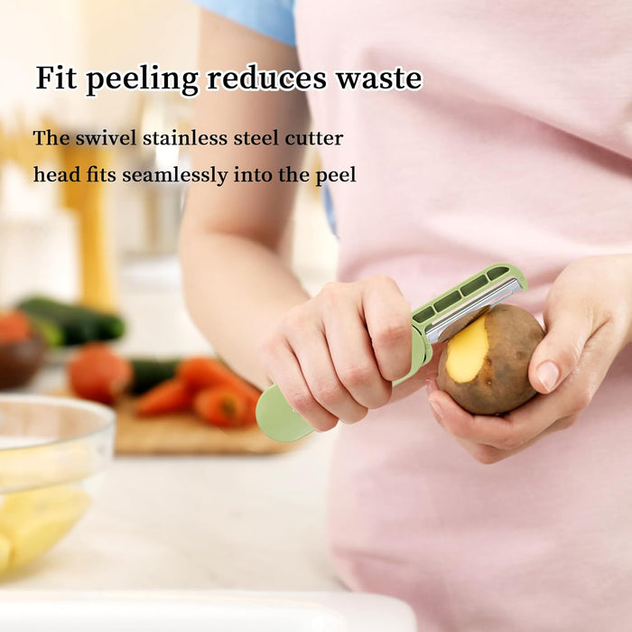 Digital Shoppy Foldable Vegetable Peeler Stainless Steel Fruit Slicer Potato Cucumber Portable Picnics Sharp Home Kitchen Accessories Tools Kitchen Gadgets