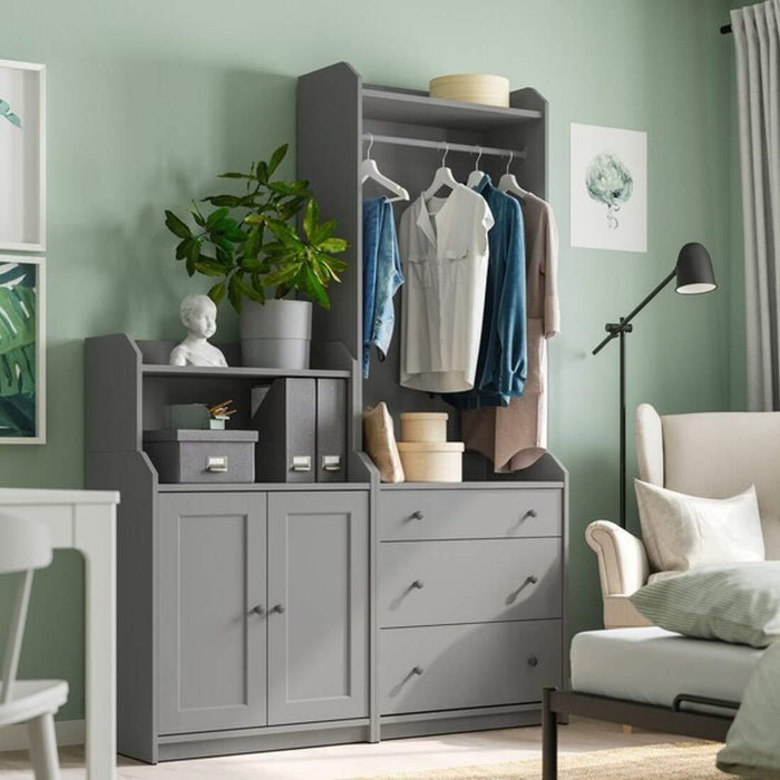 IKEA  Magazine file, dark grey ( 2 pack ) with  Storage box with lid