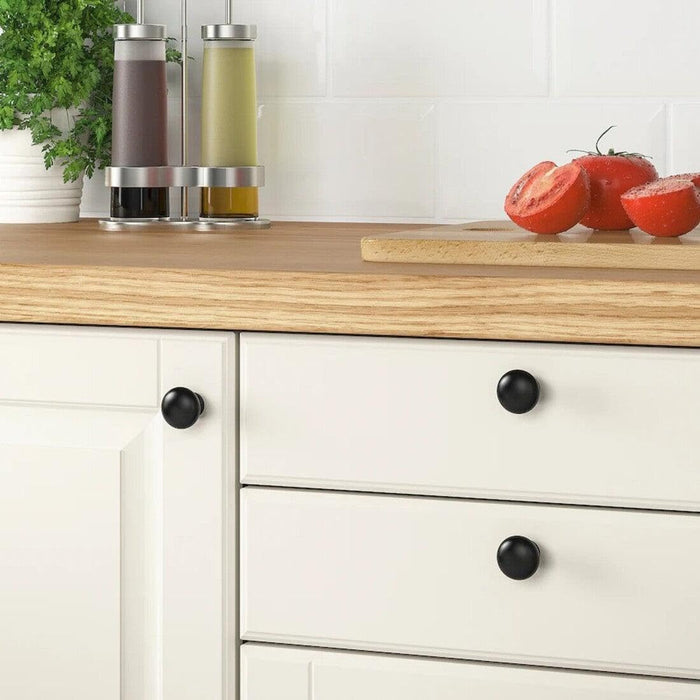 IKEA ENERYDA Cup handle, black, 89 mm (3 1/2 ") with Knob, black, 27 mm (1 1/16 ")