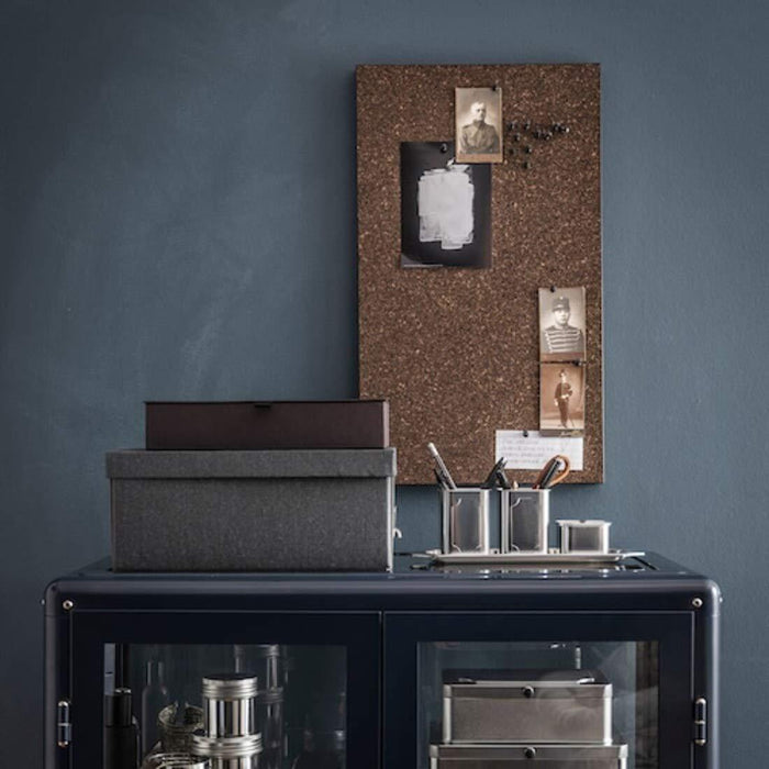 IKEA Tjena magazine file, black with Desk organiser, metal