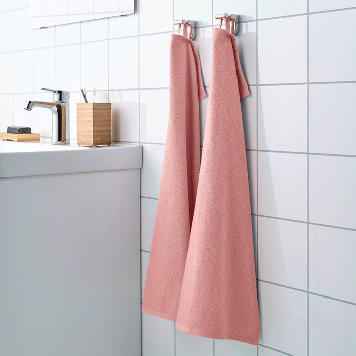IKEA IVÖSJÖN Wash-basin base cabinet, with sliding doors/green, 50x33x57 cm with Hand towel, pink, 40x70 cm