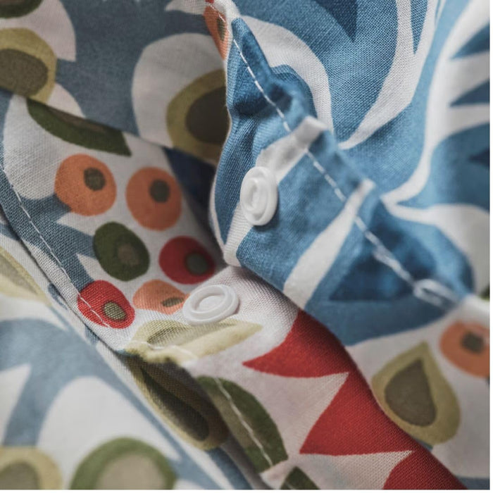 Ikea SÄTERVIDE Duvet Cover and 2 Pillowcases, Multicolour/Floral Pattern, 240x220/50x80 cm (94x87/20x31) SOMMAR Cushion Cover, Light/Multicolour, 50 * 50 cm