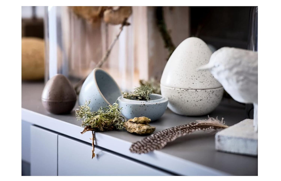 IKEA Decoration set of 3, egg brown/grey/white with  Decoration set of 2, ceramic