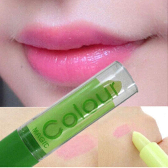 Digital Shoppy 24Pcs Reusable Eyebrow Stencil Set + Women's Magic Color Changing Glossy Lip Balm Combo