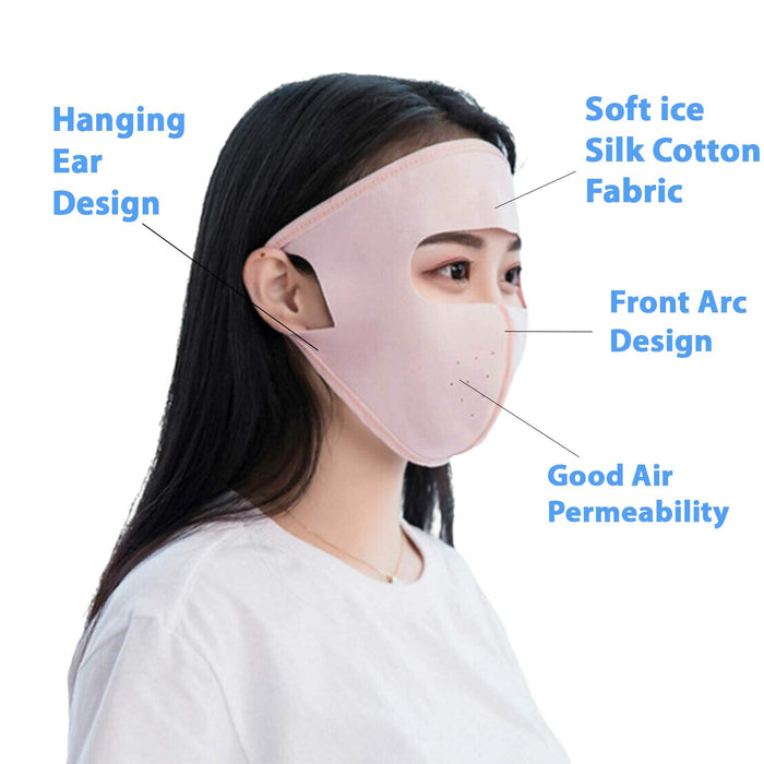 Breathable silk face mask for sensitive skin – Blocks UV rays while staying comfortable