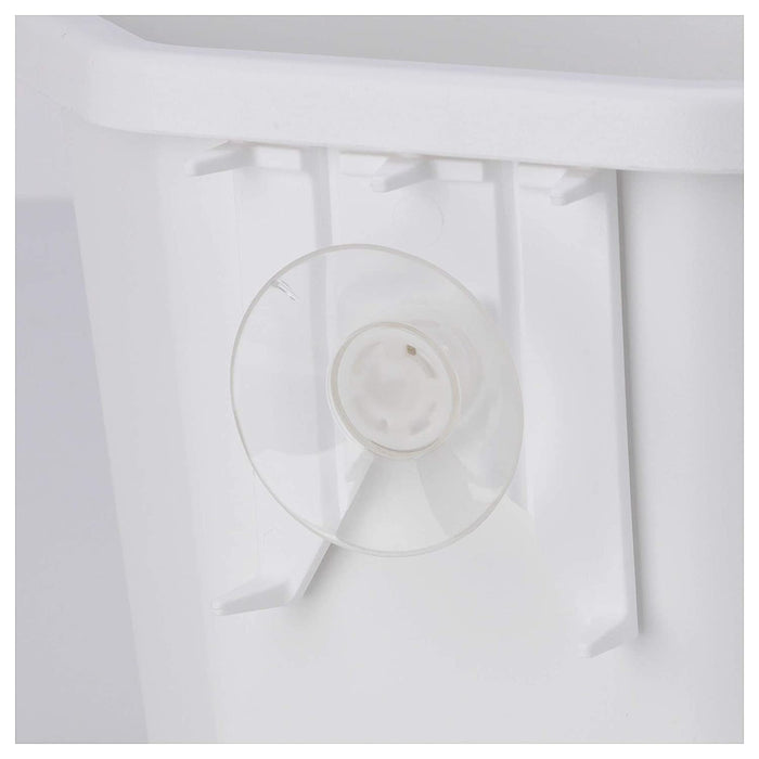 Shower caddy alternative with IKEA GLÖMSTA basket with suction cup