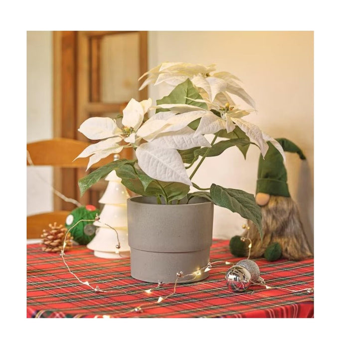 Holiday poinsettia floral decoration for tabletops