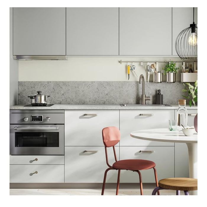IKEA KALERUM Handle, stainless steel colour, 138 mm (5 7/16 "), 2 pack with Paper napkin, patterned/flower, 16x32 cm (100 Pack)