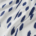 Close-up of IKEA ÄNGLATÅRAR duvet cover fabric with white and blue pattern 80444423