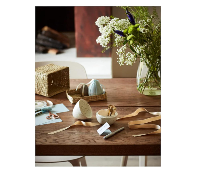 IKEA Decoration set of 3, egg brown/grey/white with  Decoration set of 2, ceramic