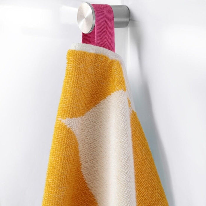 IKEA AROMATISK Curtain, multicolour, 145x150 cm (57x59 ") with Hand towel, yellow, 40x70 cm