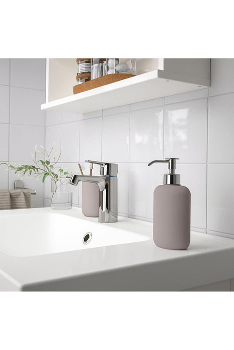 IKEA BLÅSJÖN Shower mat, grey, 50x50 cm with Soap dispenser, beige