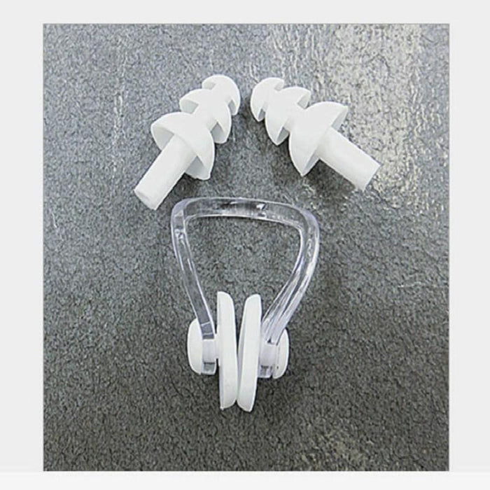 Digital Shoppy Baby Care Ear Nose Navel Cleaning Tweezers Safety Forceps Plastic Cleaner Clip (WHITE) withSilicone Swimming Nose Clip with Ear Plugs Set for Swimming or Other Watersports